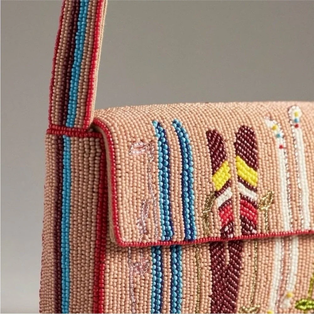 Anthropologie The Fiona Beaded Bag: Winter Icon Edition OG Ski - Picture 3 of 8